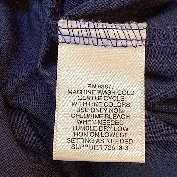 Liz Claiborne Blue Ditsy Floral Semi Sheer Ruffle Long Sleeves Tie Up Blouse XXL - Picture 14 of 14